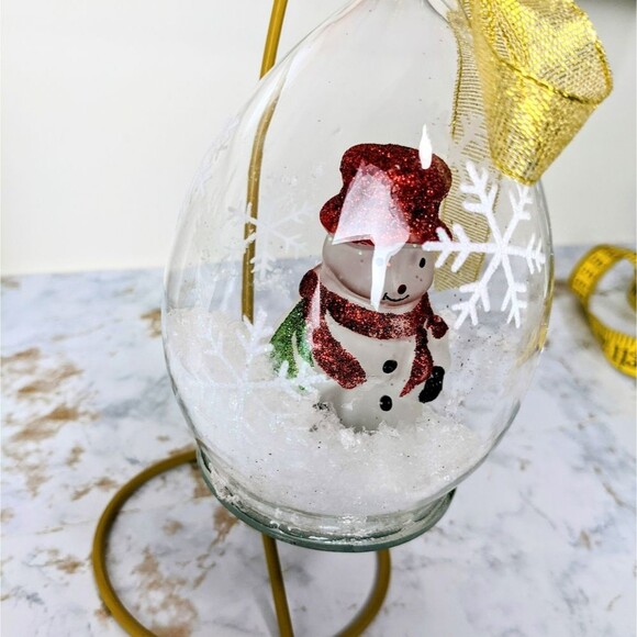 Hanging Orb Light Up Snowman Christmas Decor NEW - Picture 4 of 8